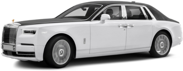 White Rolls Royce Phantom Side View PNG image