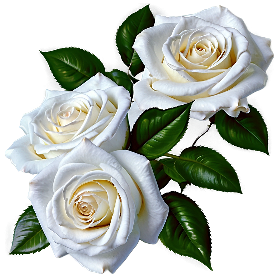 White Roses Flowers Png 64 PNG image