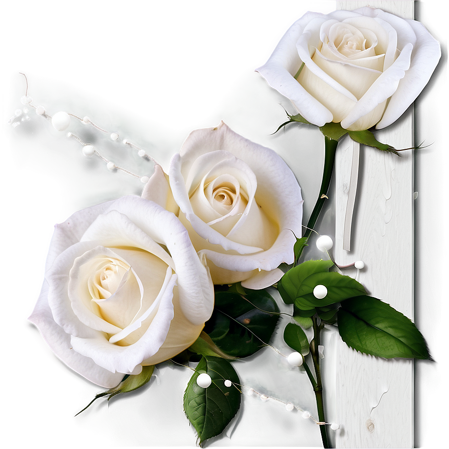 White Roses Wedding Png 05042024 PNG image