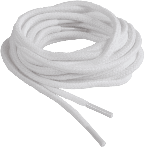 White Round Shoelace PNG image