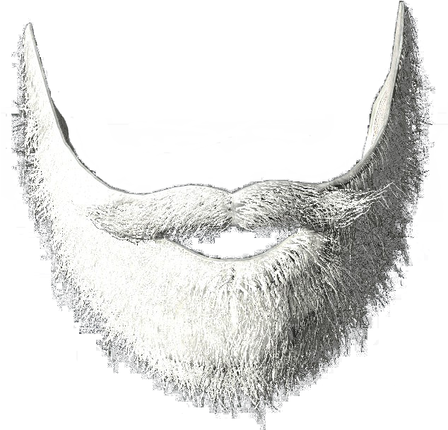 White Santa Claus Beard Illustration.png PNG image