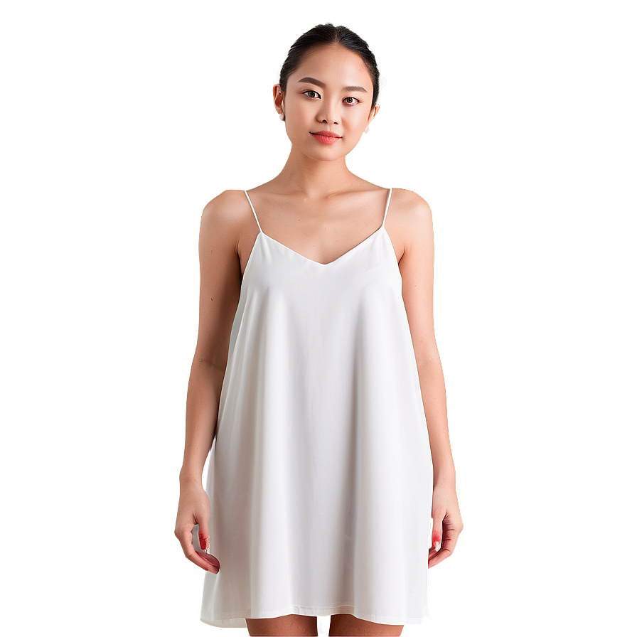 White Slip Dress Simplicity Png Upi71 PNG image