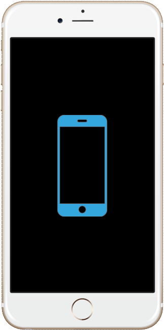 White Smartphone Black Screen Illustration PNG image