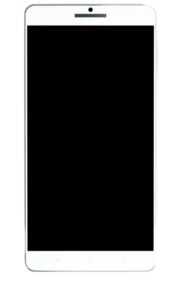 White Smartphone Blank Screen PNG image