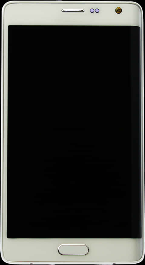 White Smartphone Blank Screen PNG image