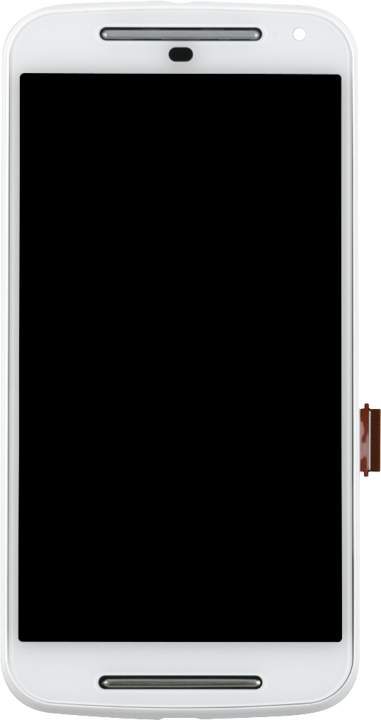 White Smartphone Blank Screen PNG image