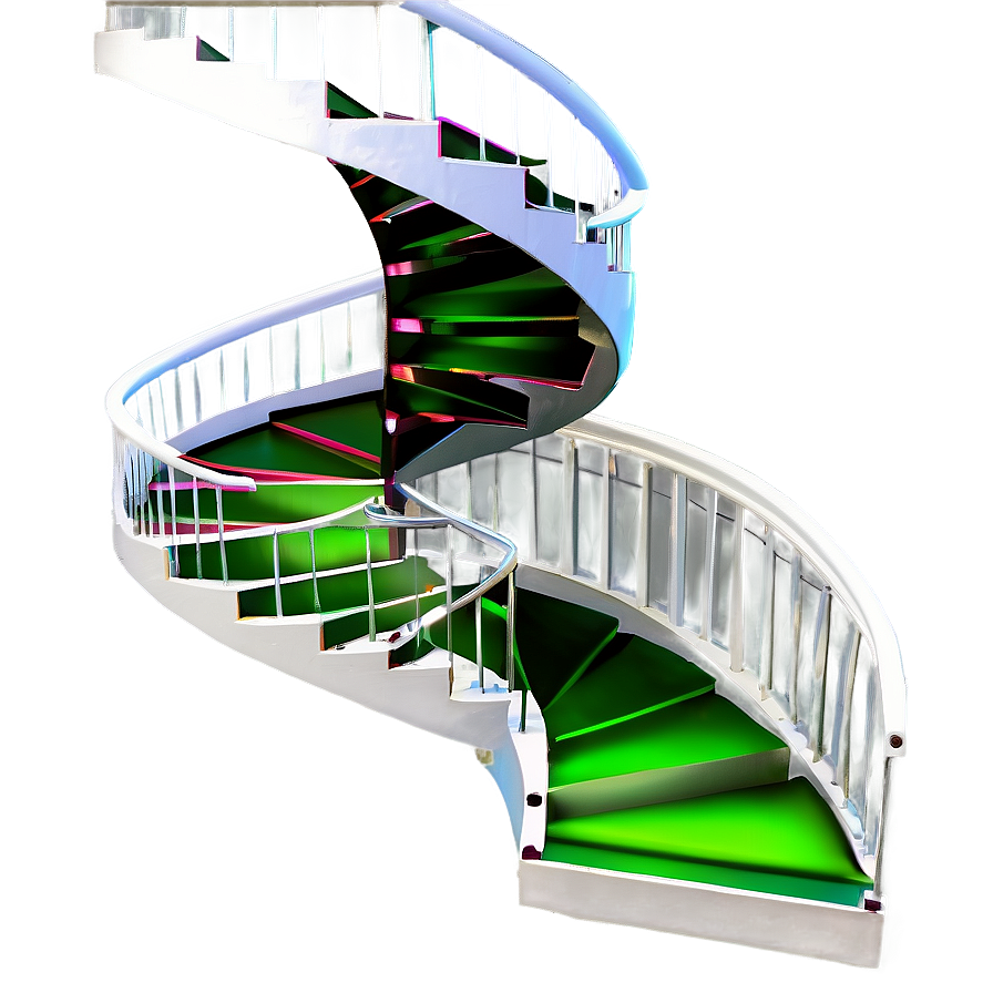 White Spiral Staircase Png 06242024 PNG image