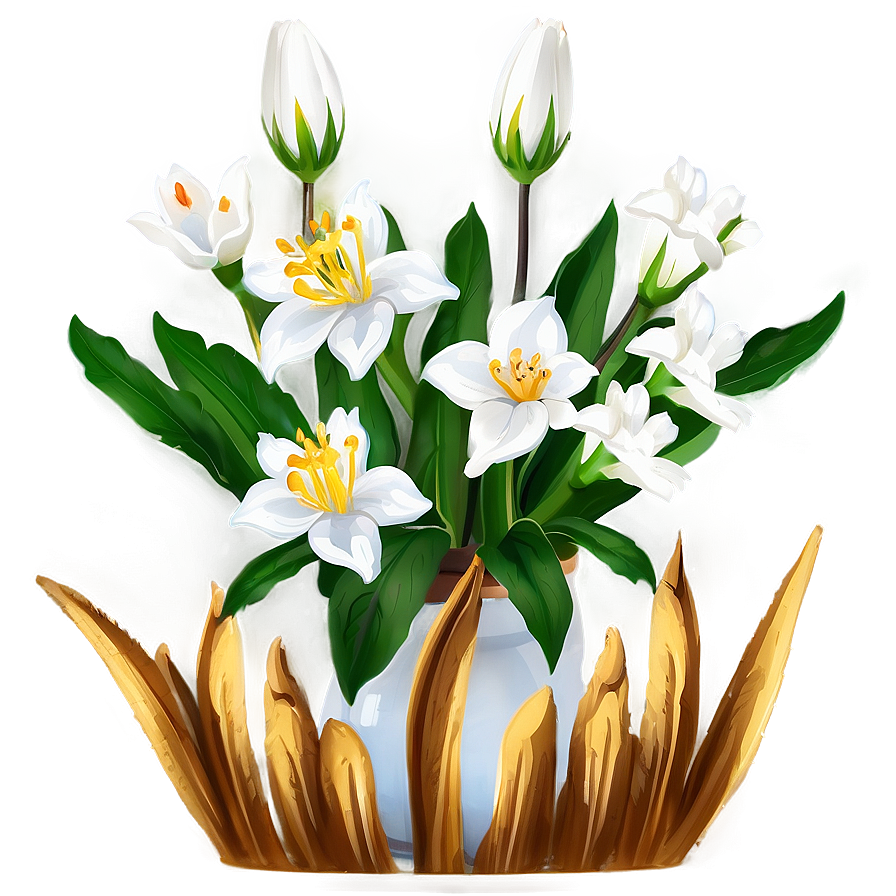 White Spring Flowers Png 68 PNG image