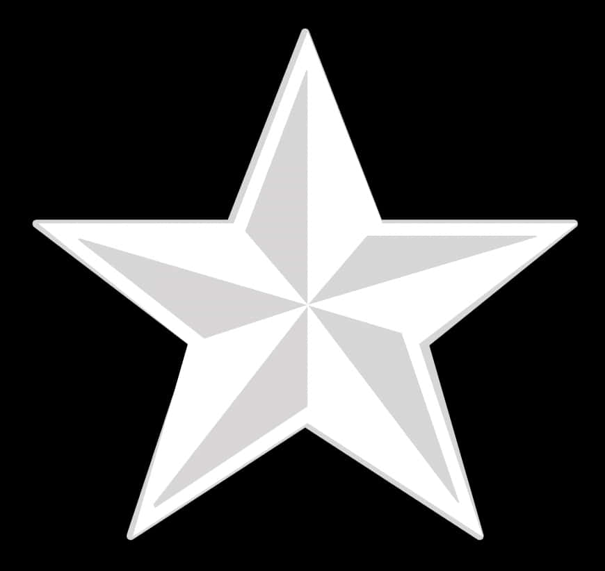 White Star Graphicon Black Background PNG image