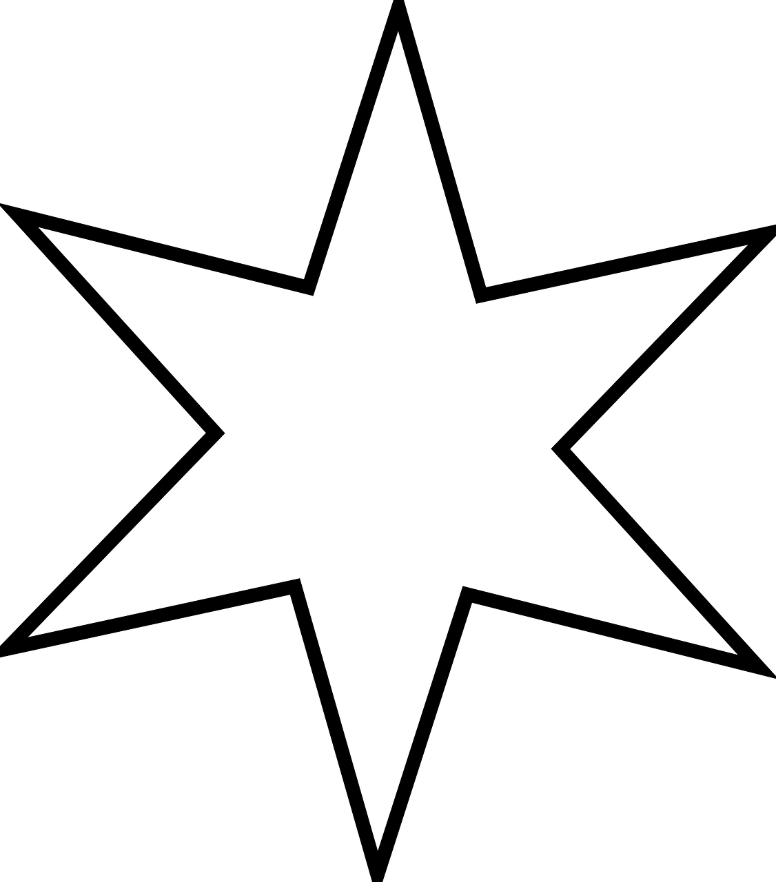 White Star Outlineon Teal Background PNG image