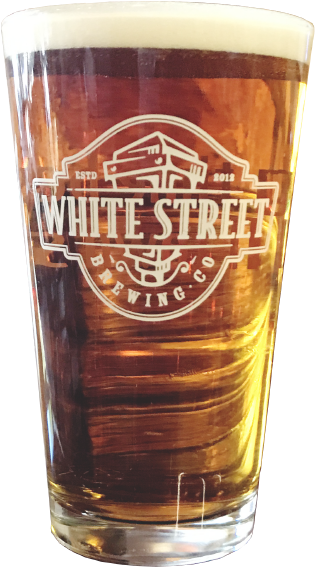 White Street Brewing Co Beer Glass PNG image