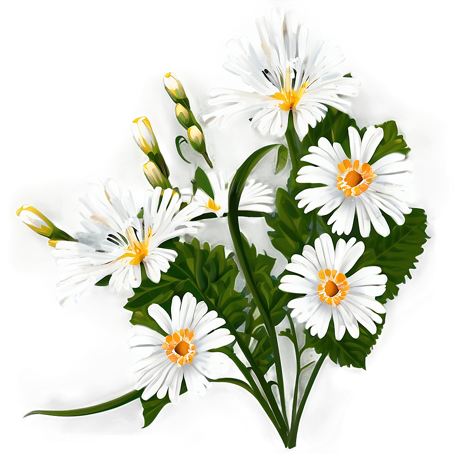 White Summer Flowers Png 05242024 PNG image