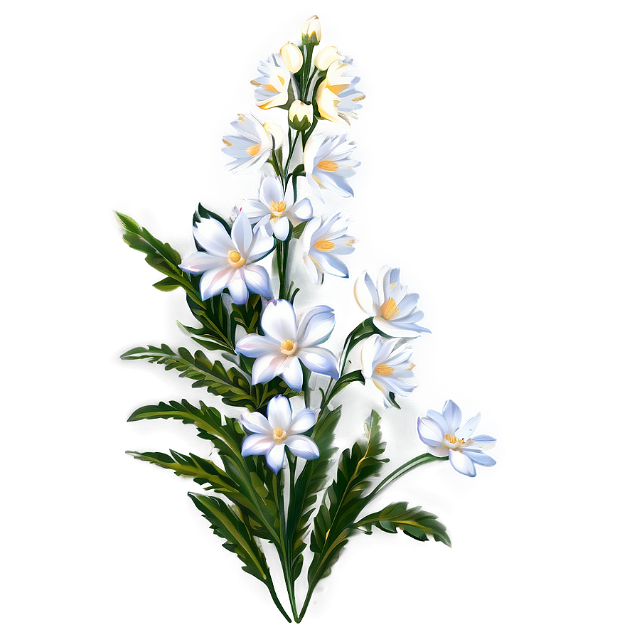 White Summer Flowers Png Btt69 PNG image