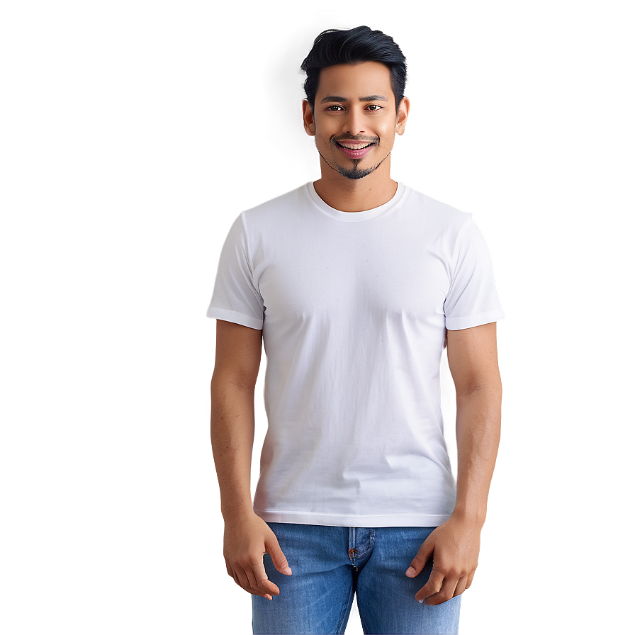 White T-shirt For Printing Png 6 PNG image