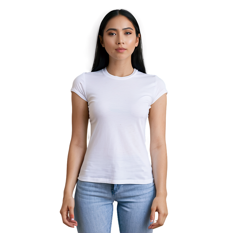 White T-shirt For Women Png 25 PNG image