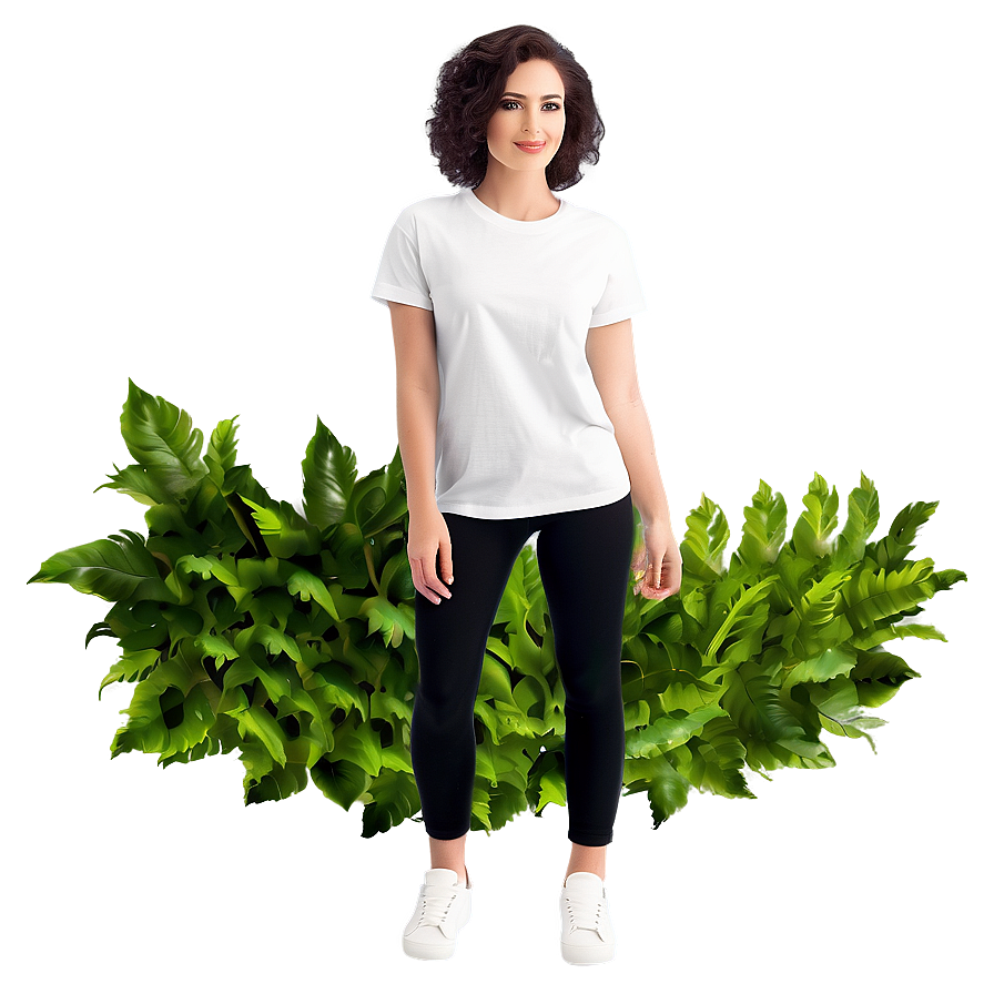 White T-shirt For Women Png Myk PNG image