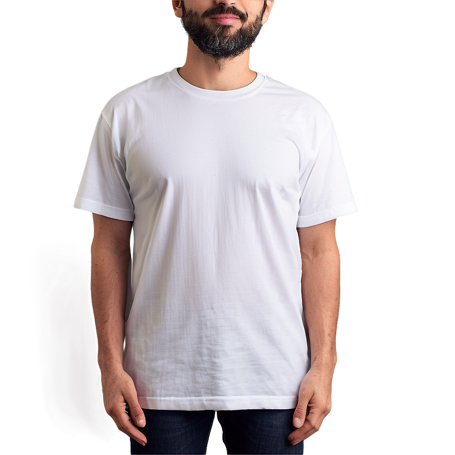 White T-shirt Mockup For Designers Png Vil PNG image