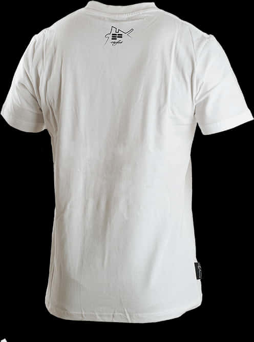 White T Shirt With Back Print PNG image