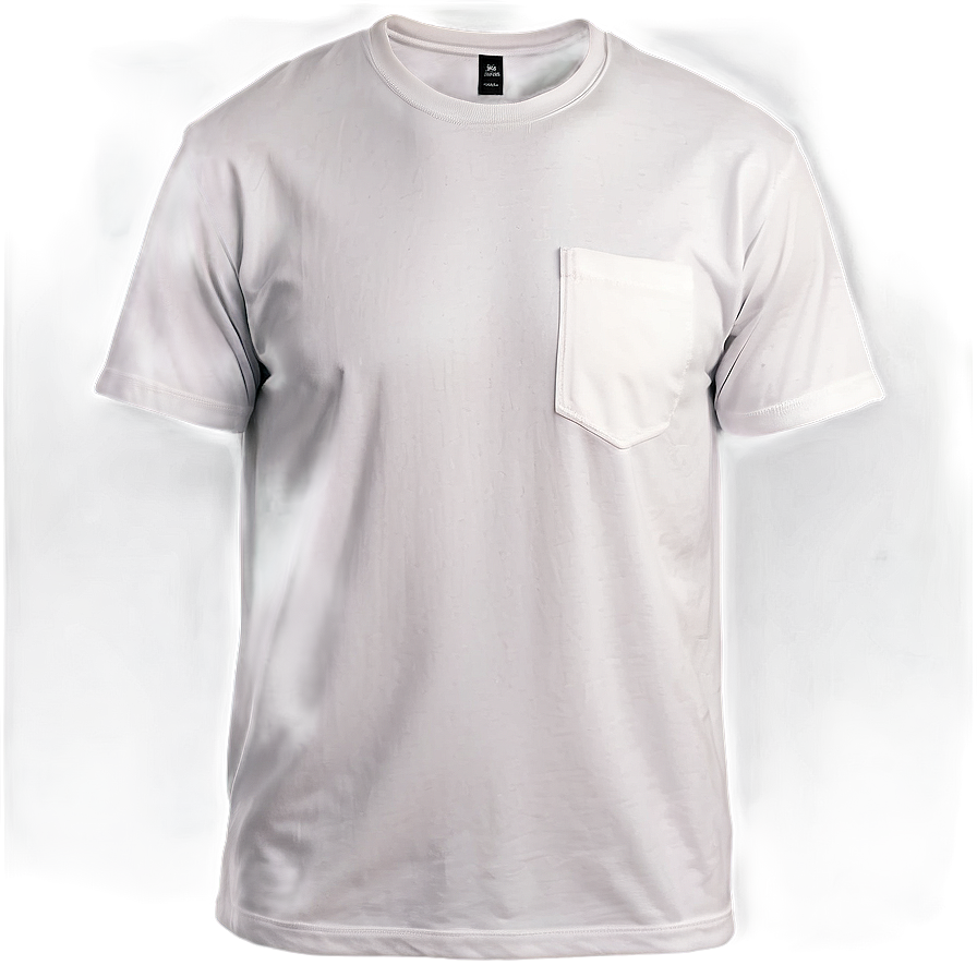 White T-shirt With Pocket Png 05252024 PNG image