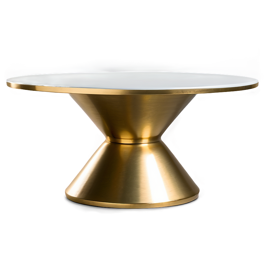 White Table With Gold Legs Png Shq45 PNG image