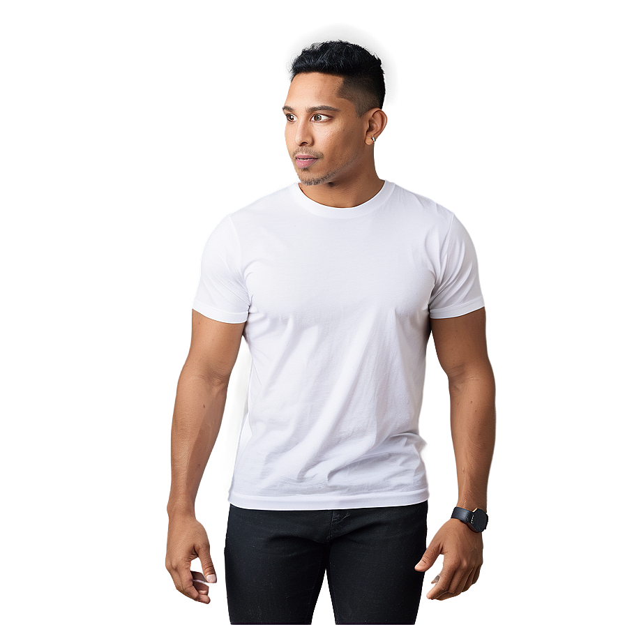 White Tee Layered Look Png Yis89 PNG image