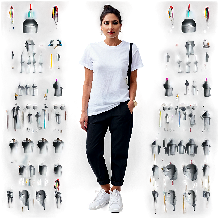 White Tee Street Style Png 87 PNG image