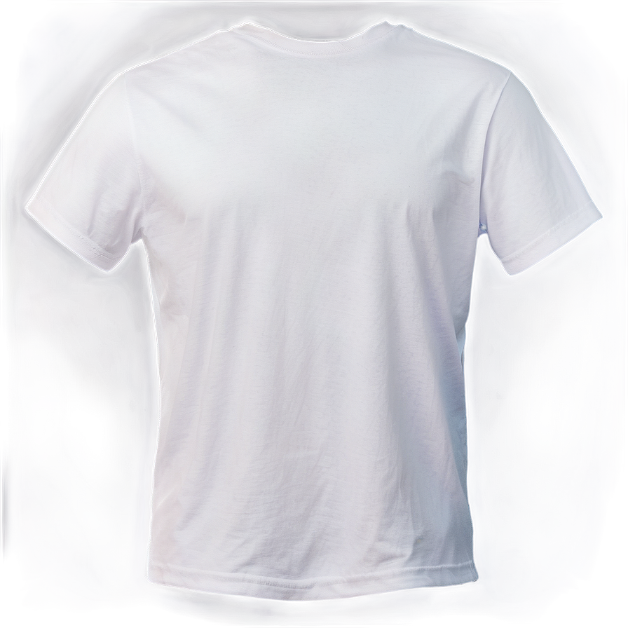 White Tee Top View Png 06272024 PNG image