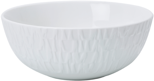 White Textured Ceramic Bowl PNG image