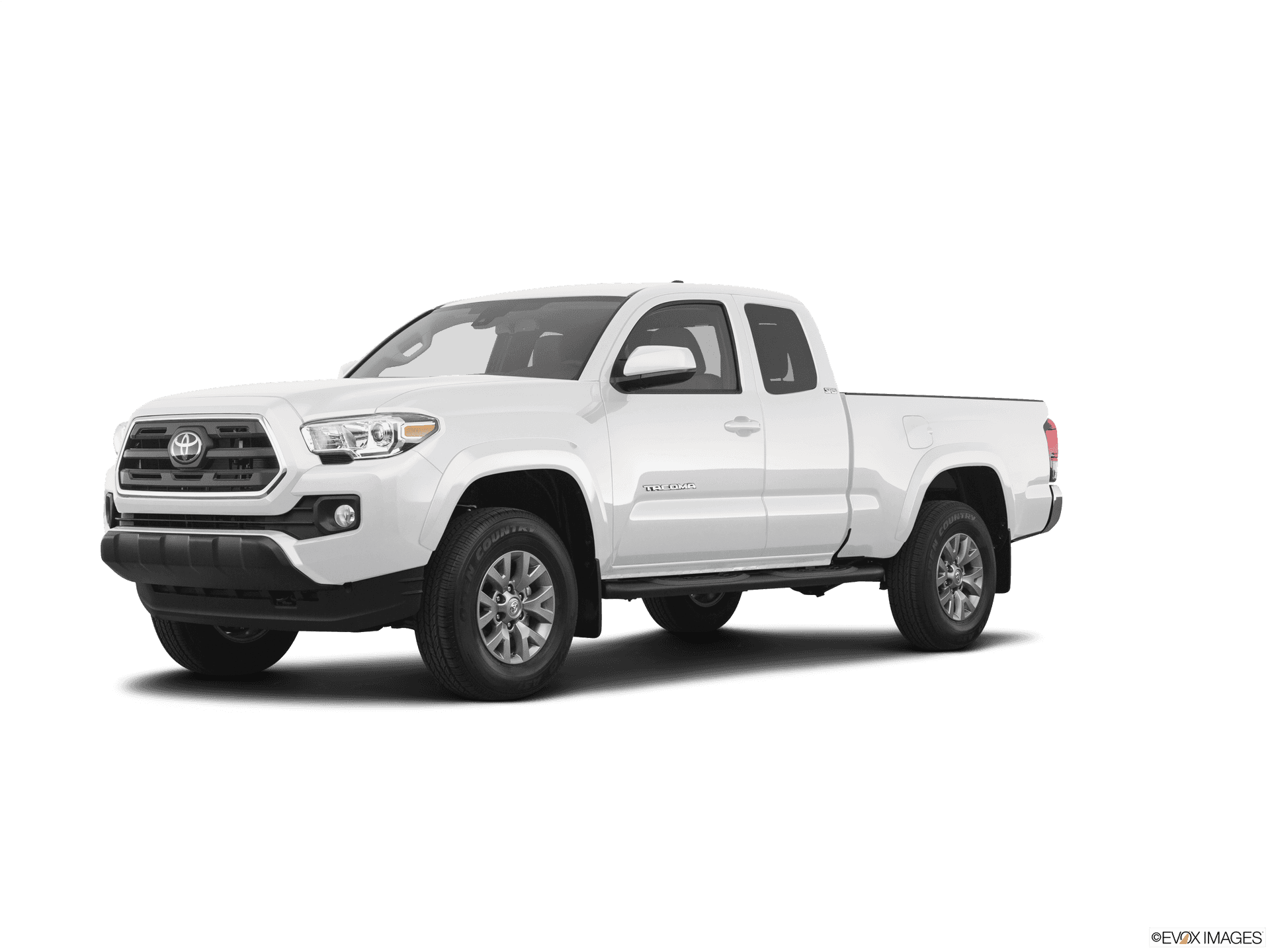 White Toyota Tacoma Pickup Truck PNG image