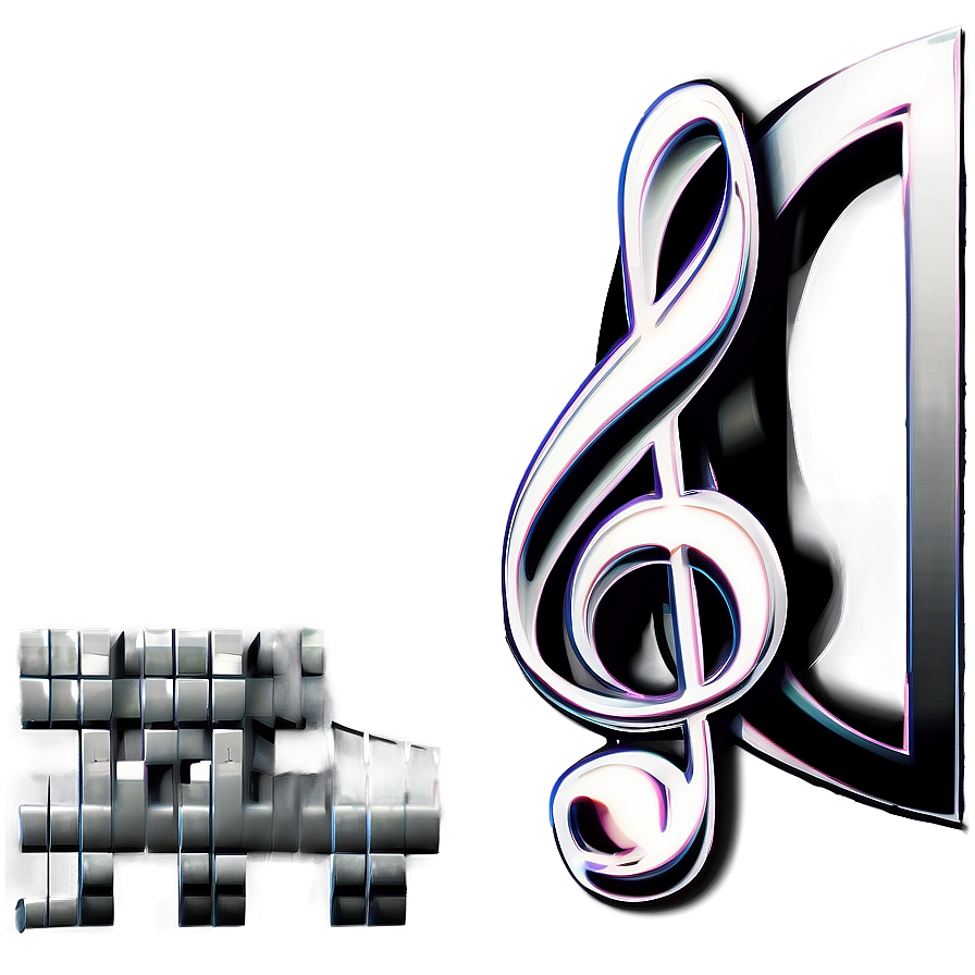 White Treble Clef Music Note Png Pdv PNG image