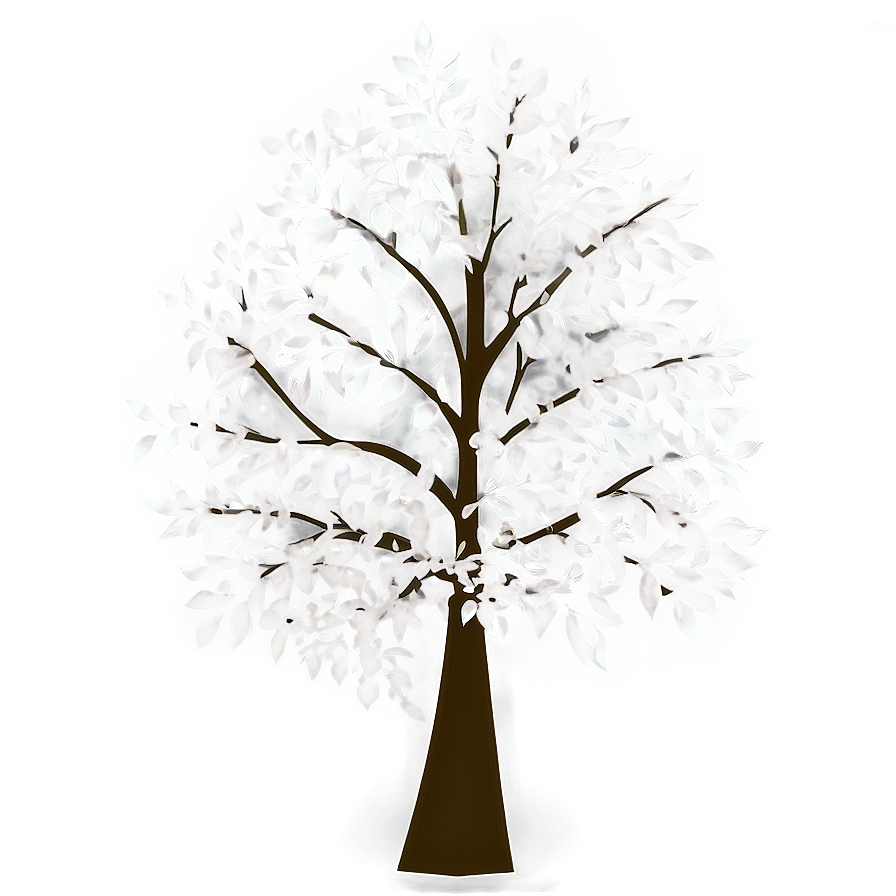 White Tree In Abstract Form Png Wjb PNG image