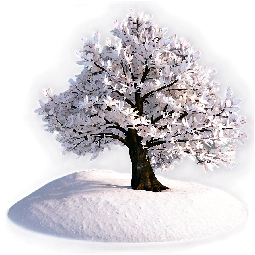 White Tree In Four Seasons Png 06252024 PNG image