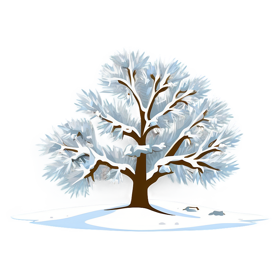 White Tree In Snow Wallpaper Png Okl30 PNG image