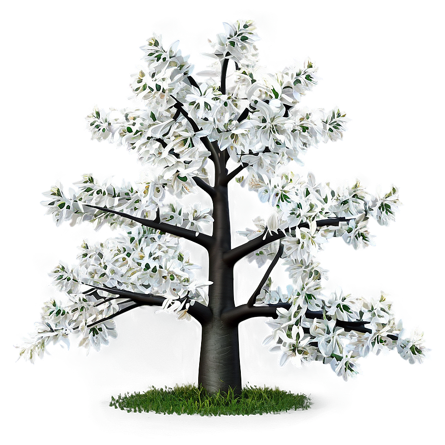 White Tree In Spring Bloom Png Yid PNG image