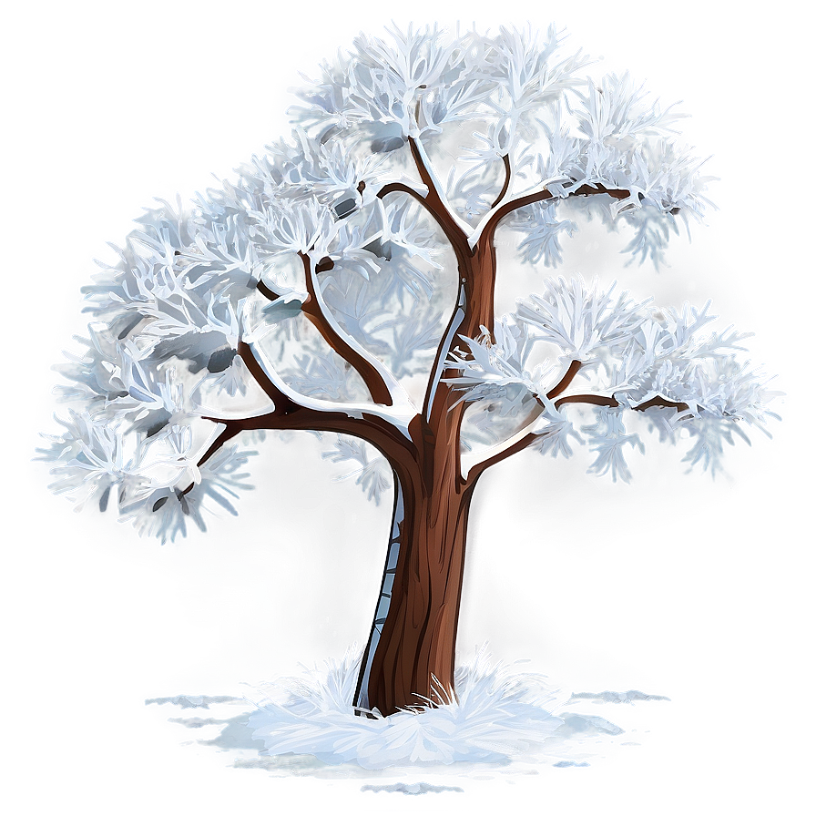 White Tree In Winter Wonderland Png 45 PNG image