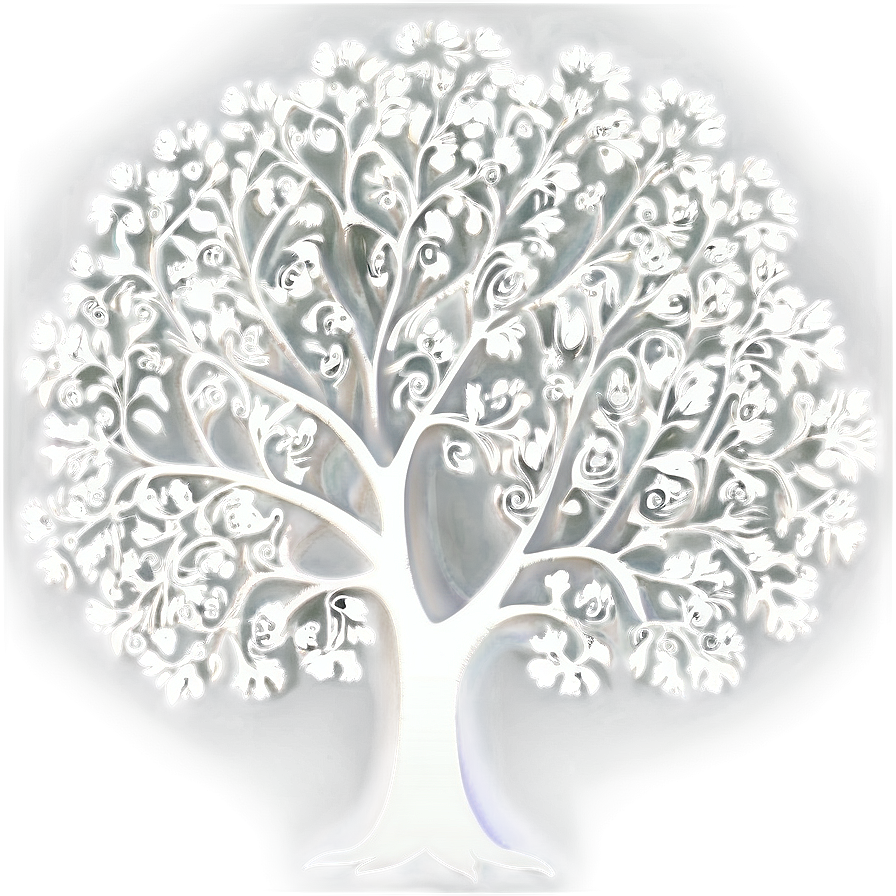 White Tree Outline Clipart Png 87 PNG image