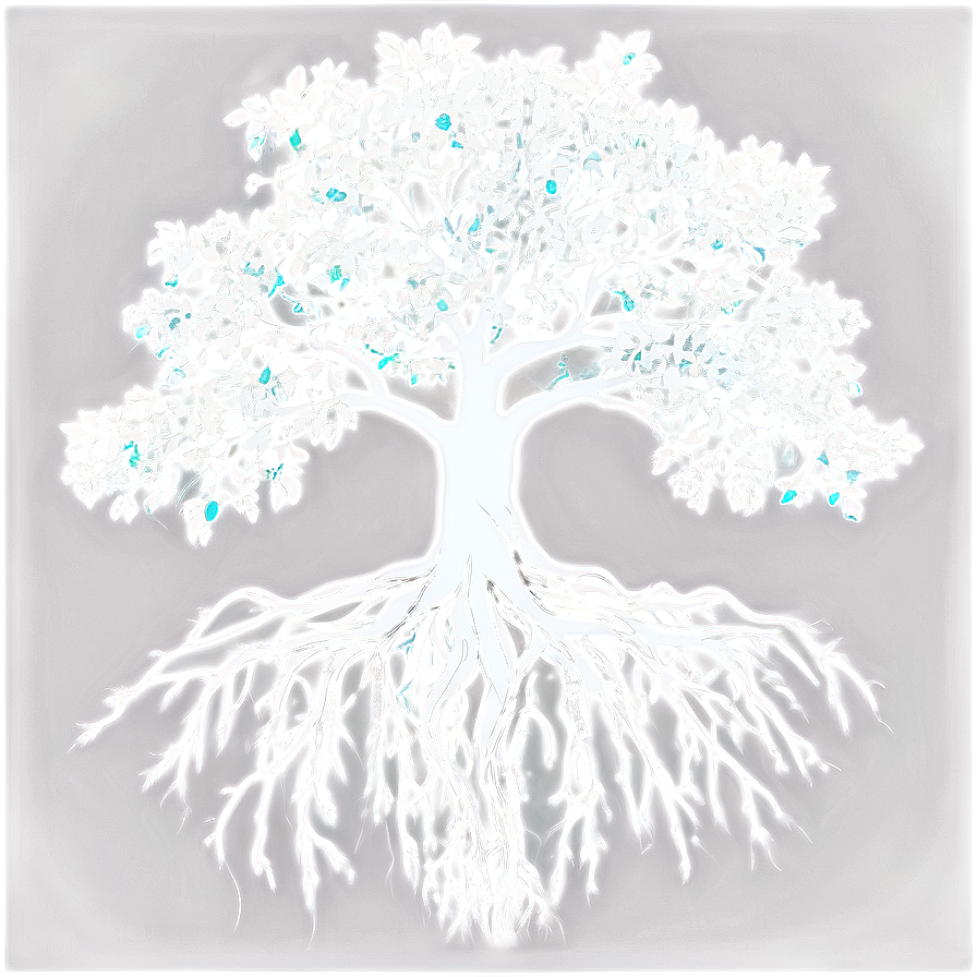 White Tree With Roots Vector Png Uvx PNG image