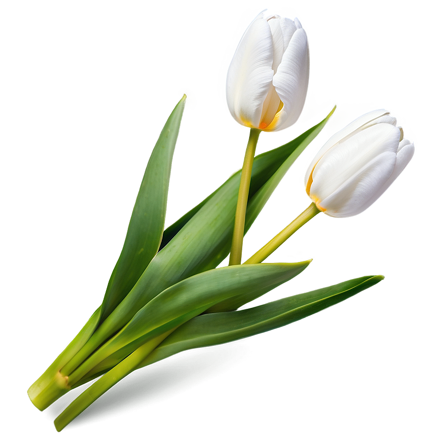 White Tulips Flowers Png 38 PNG image