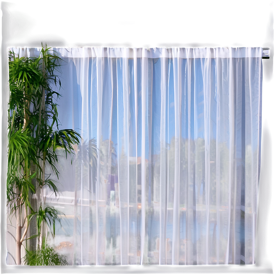 White Tulle Curtains Png Ctu PNG image