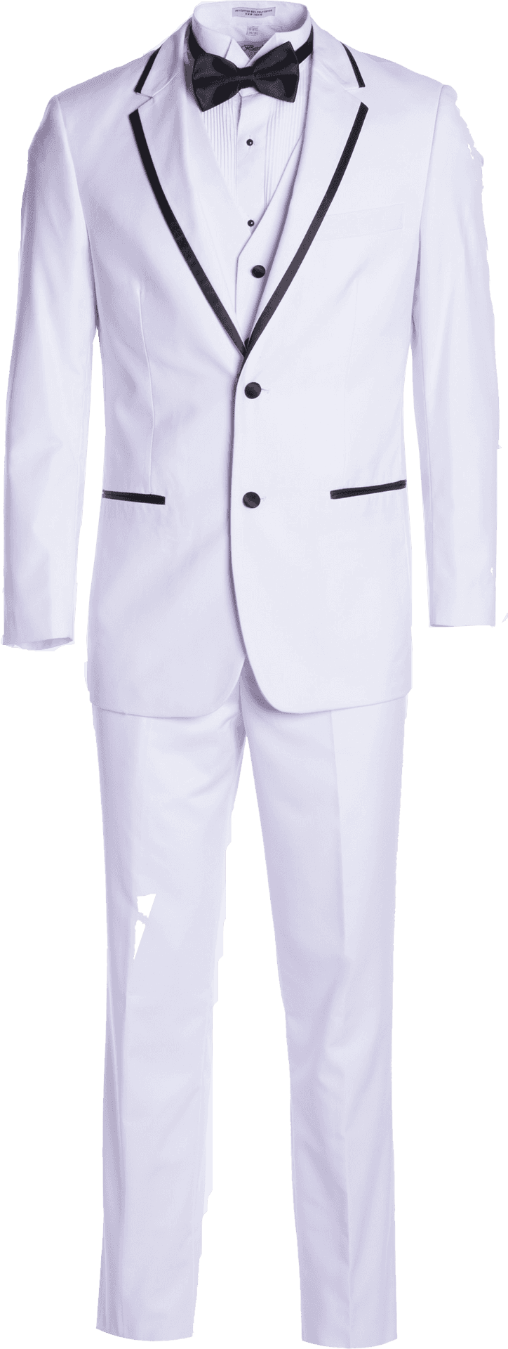 White Tuxedowith Black Trim PNG image