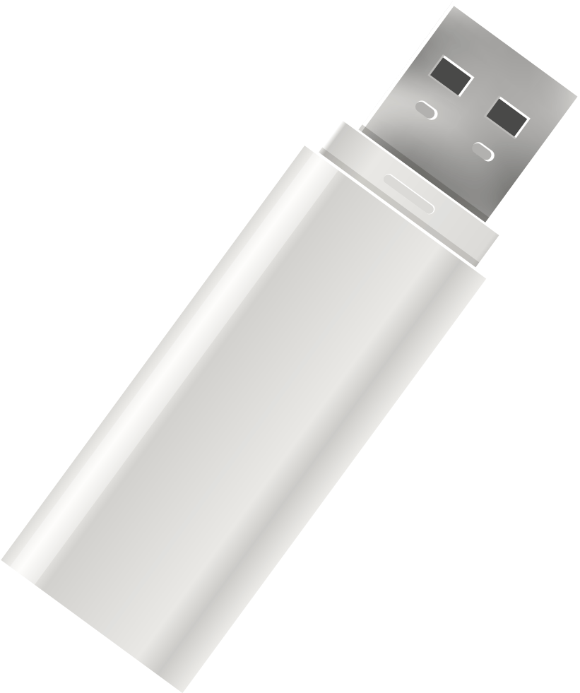 White U S B Flash Drive PNG image