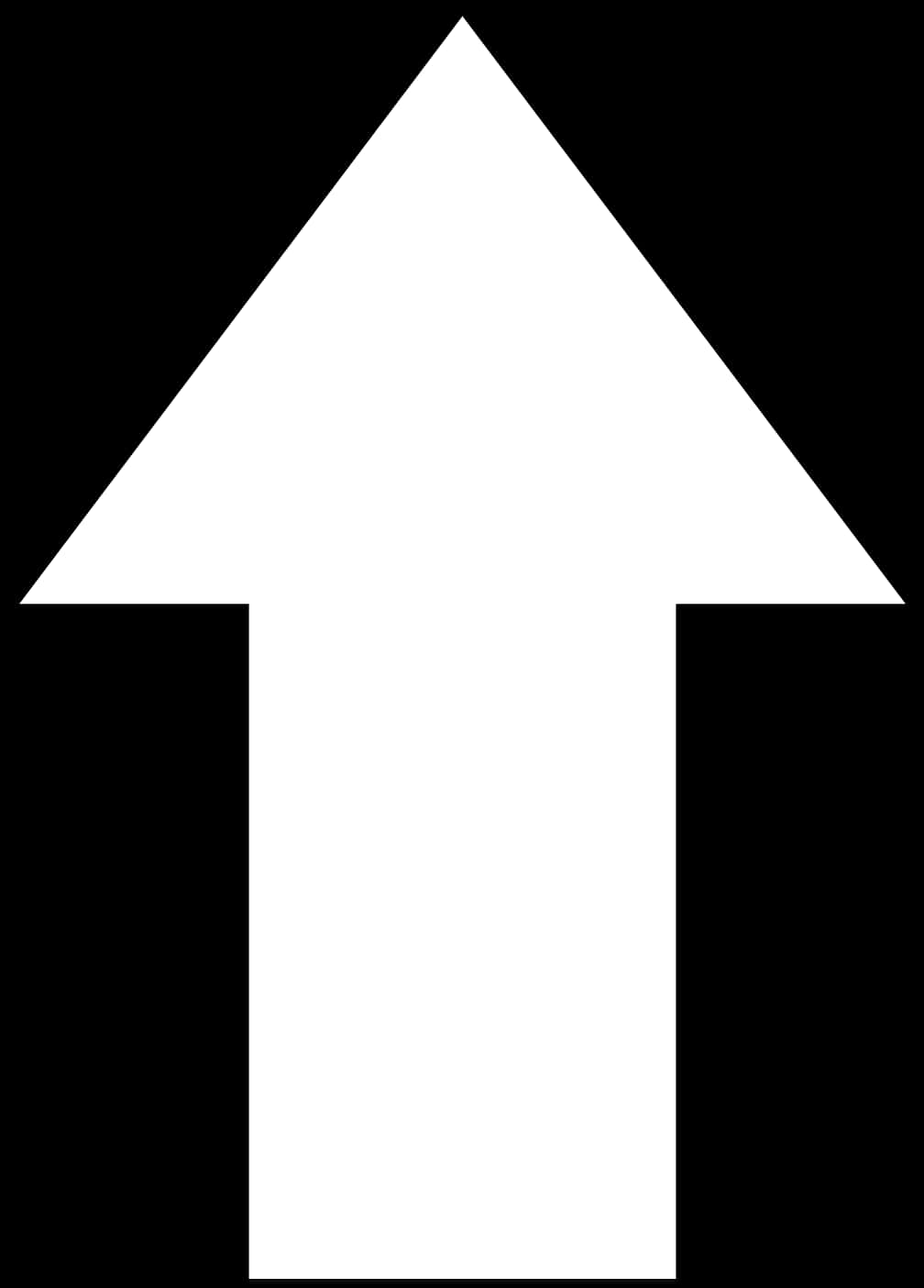 White Upward Arrow Symbol PNG image