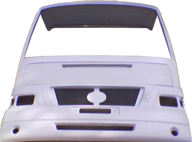 White Van Front Hood Up PNG image