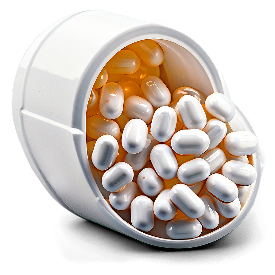 White Vitamin Capsule Png Shy PNG image