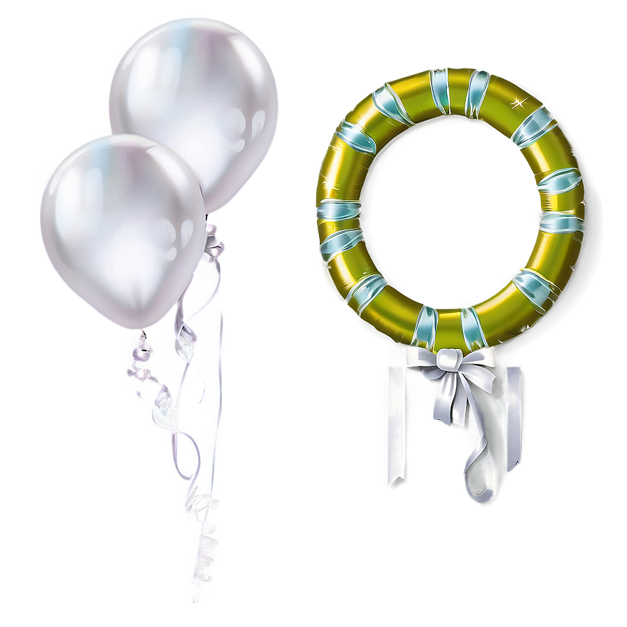 White Wedding Balloons Png Rjv PNG image