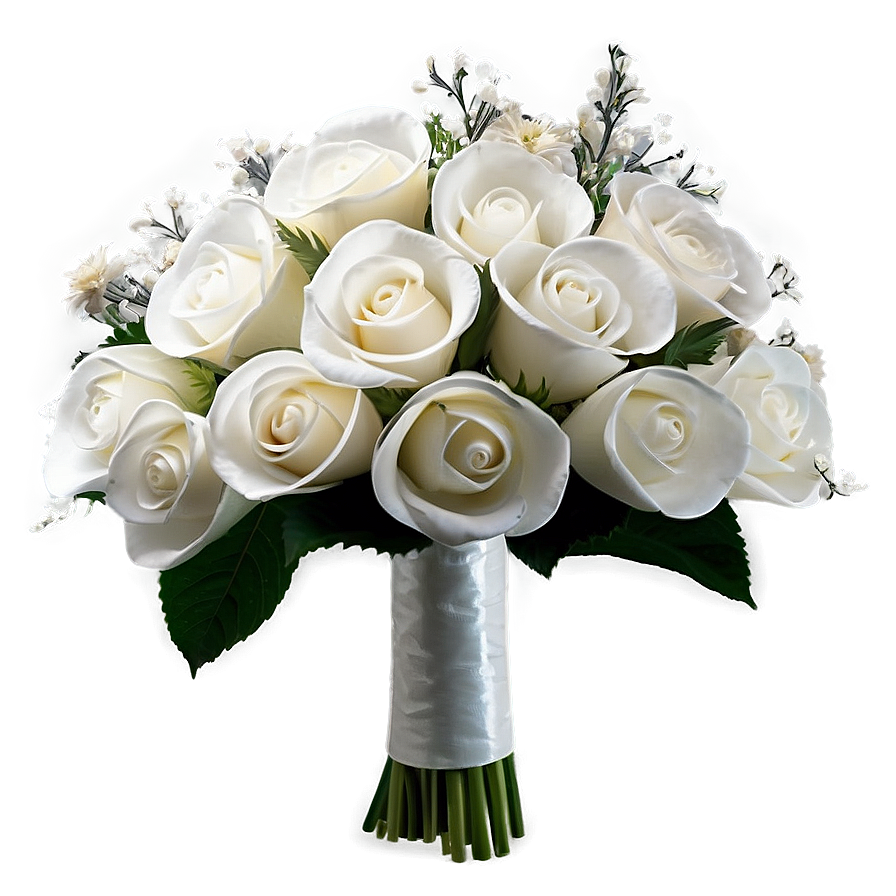 White Wedding Bouquets Png Sgu65 PNG image