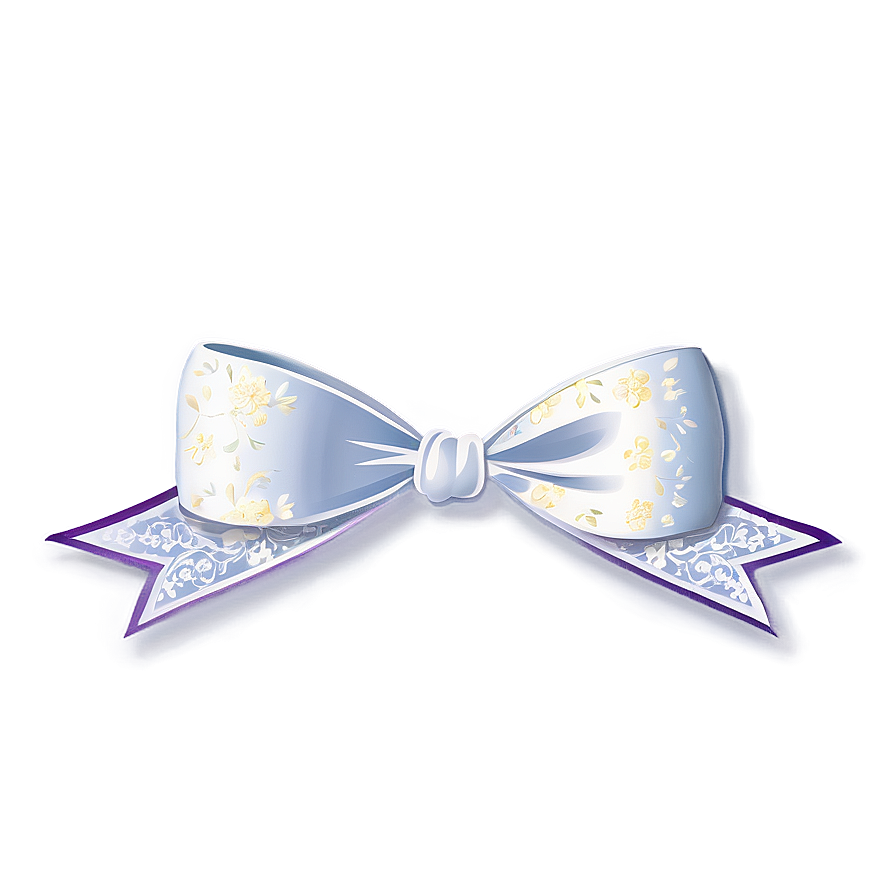 White Wedding Bow Png 98 PNG image