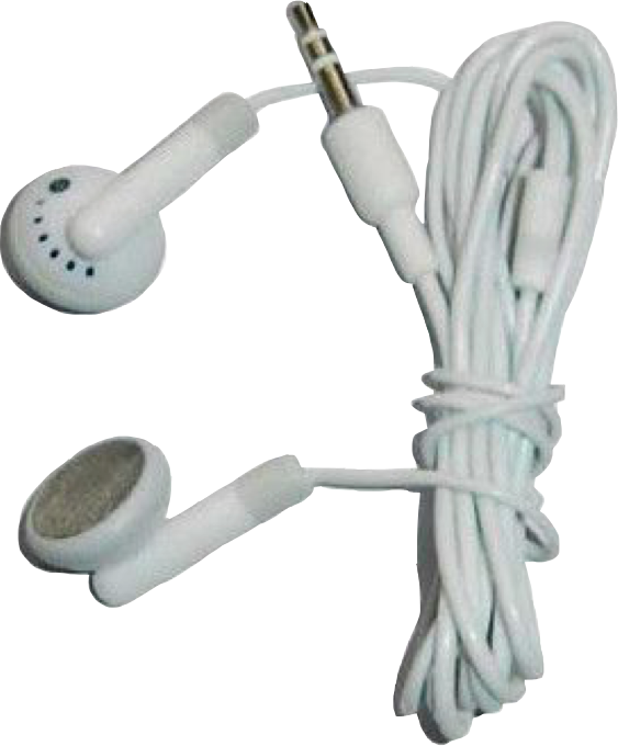 White Wired Earbudswith3.5mm Plug PNG image