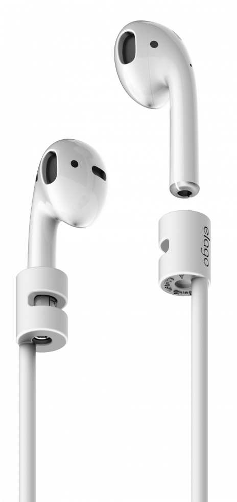White Wireless Earbuds Isolated PNG image