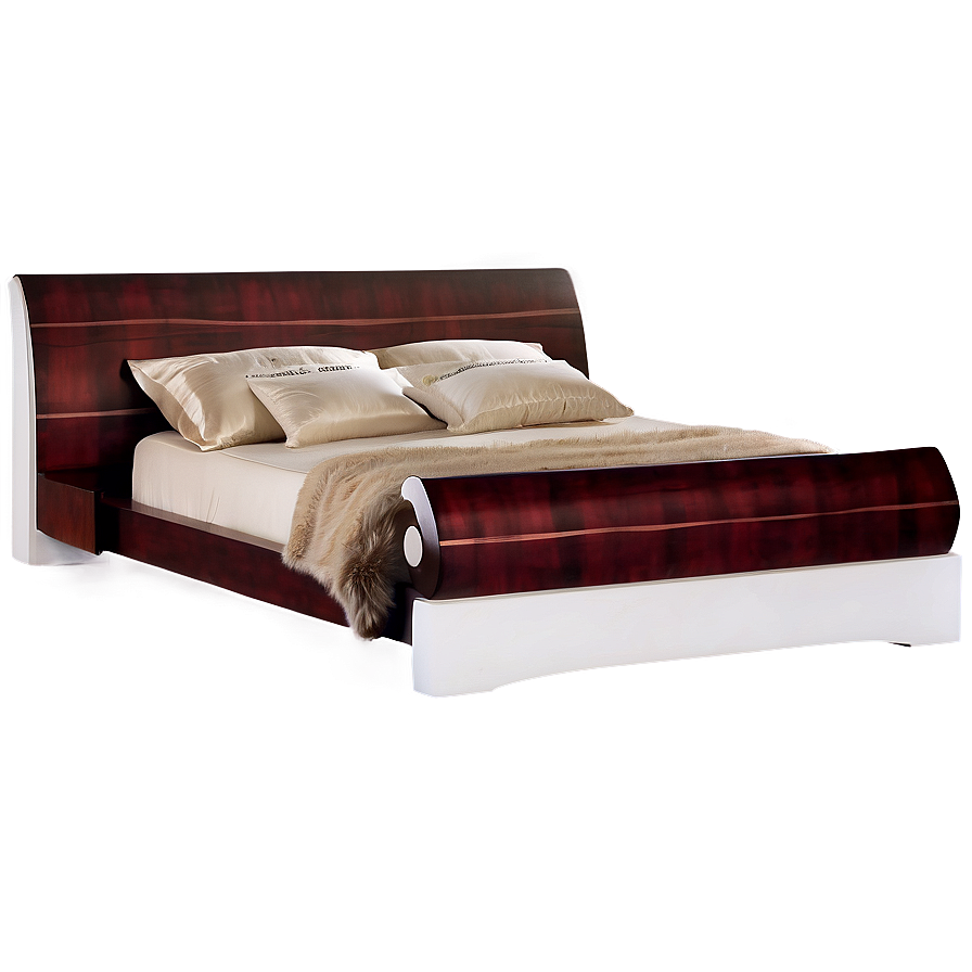 White Wooden Bed Png Npo PNG image